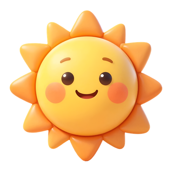 Mr. Sun, the smiling sun character
